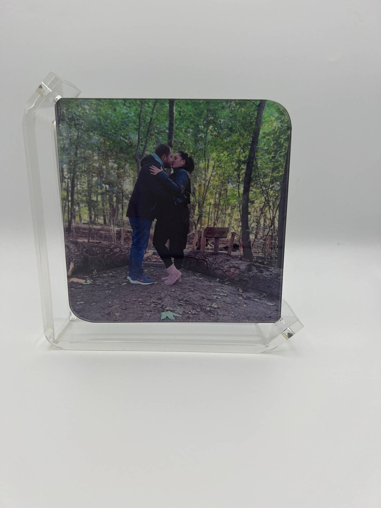 Personalisierter Fotodruck,Glas Bild im Acrylrahmen Personalisierbar, Personalisierter Foto druck auf Glas, Geschenk Geburtstag Valentinstag