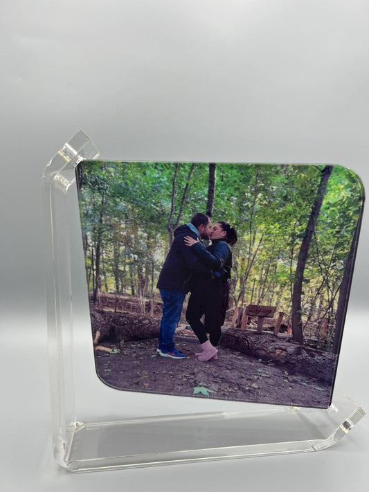 Personalisierter Fotodruck,Glas Bild im Acrylrahmen Personalisierbar, Personalisierter Foto druck auf Glas, Geschenk Geburtstag Valentinstag