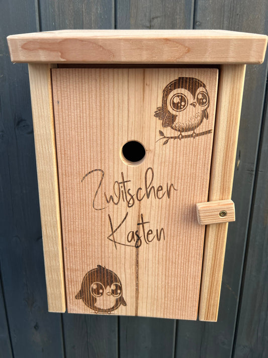 Minibar Vogelhaus aus Lärche, Zwitscherkasten, Nistkasten, Geschenk für ihn, Vatertag, lustiges Geburtstagsgeschenk, Geschenkidee Grillparty