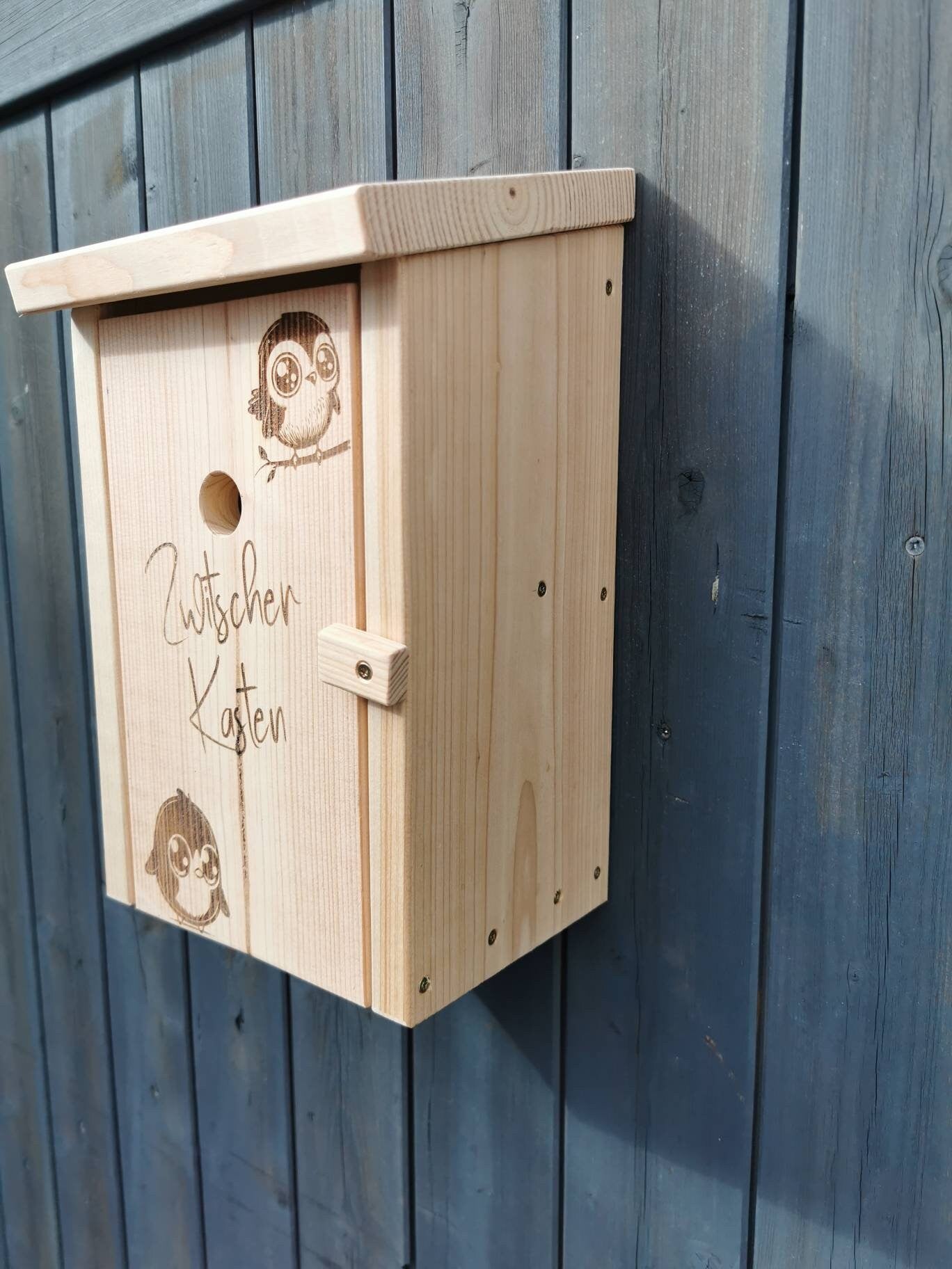 Minibar Vogelhaus aus Lärche, Zwitscherkasten, Nistkasten, Geschenk für ihn, Vatertag, lustiges Geburtstagsgeschenk, Geschenkidee Grillparty