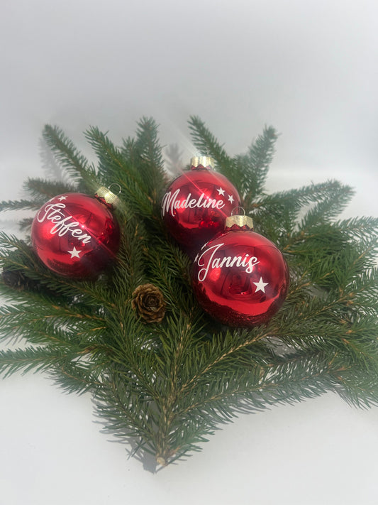 Weihnachtskugel mit Namen, Personalisiert, Christbaumkugel, Weihnachten, Christmas, Geschenk, Geschenke, Liebe, Love