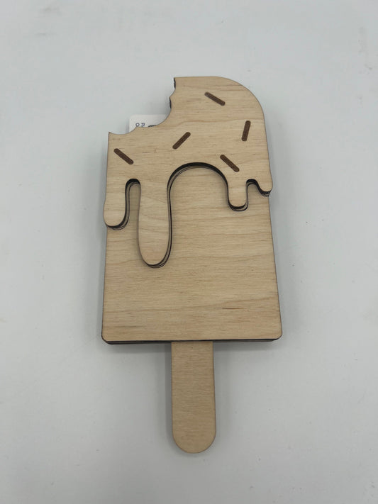 Gutschein Geschenke Halter aus Holz / Gutscheinkarte/Geldgeschenk / Eis