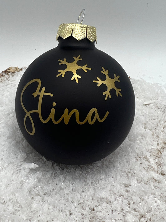Weihnachtskugel mit Namen,schwarz Personalisiert, Christbaumkugel, Weihnachten, Chrismas, Geschenk, Geschenke, Liebe, Love