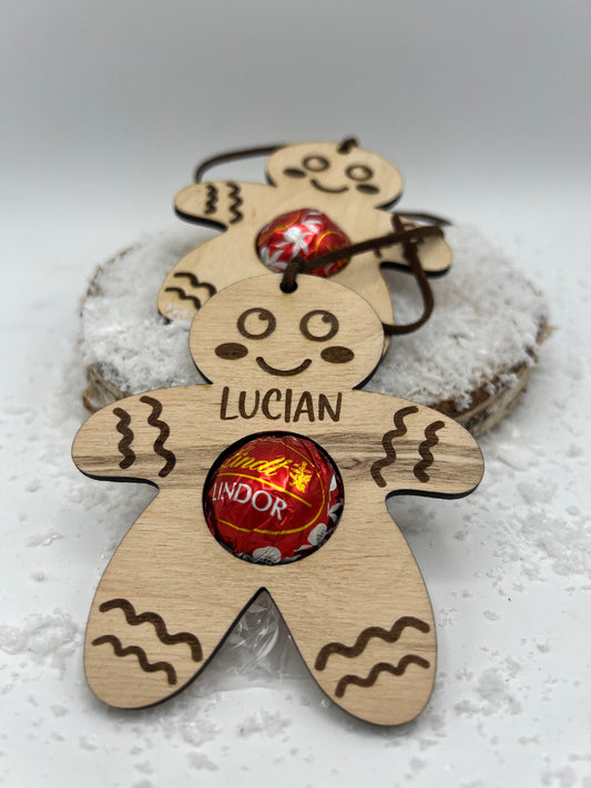 Lebkuchenmann Schokokugel personalisiert I Mitbringsel I Geschenkidee I Weihnachtskugeln personalisiert I Geschenkidee