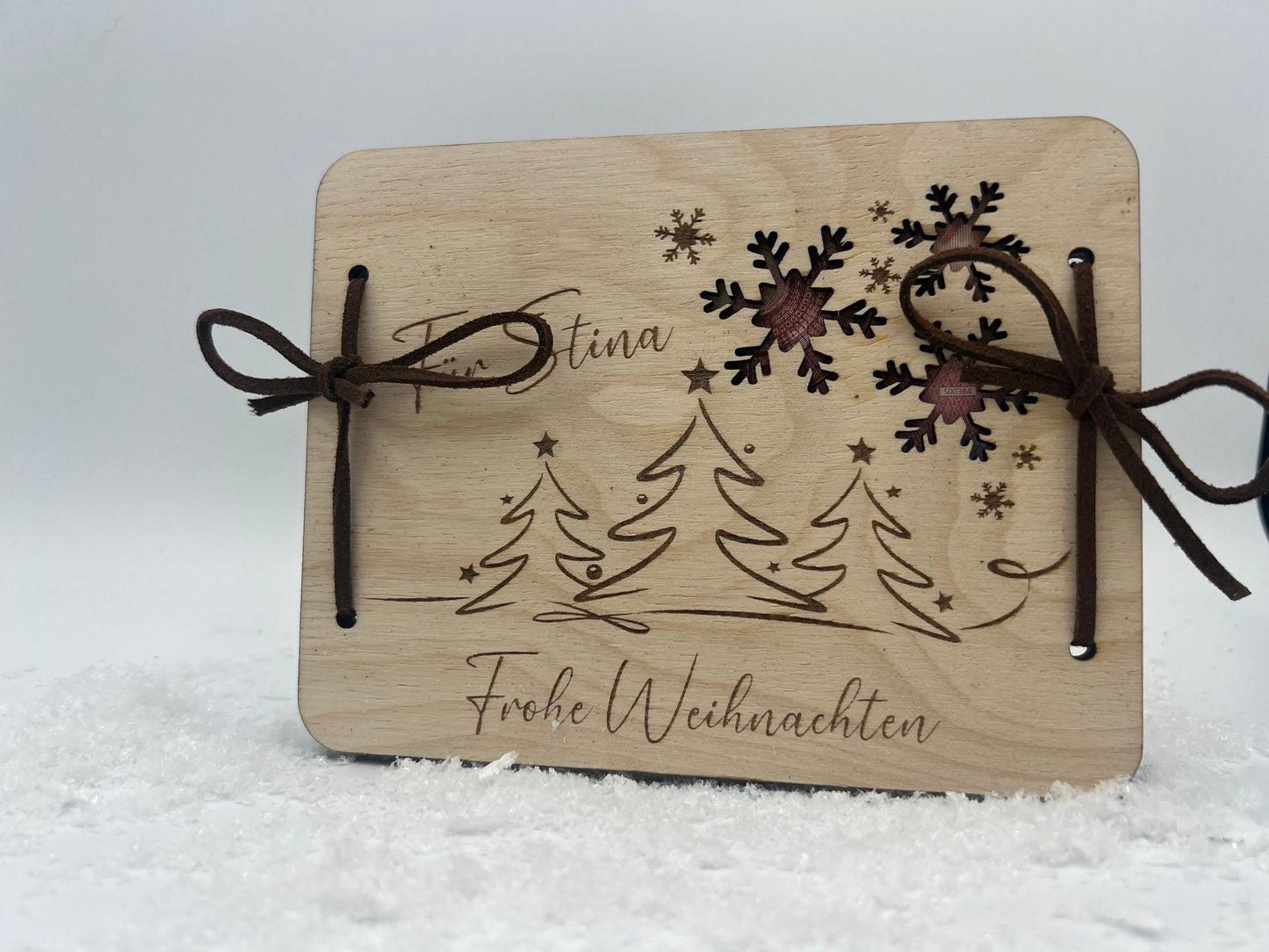 Geldgeschenk. Gutscheinkarte / Weihnachtskarte, Geschenkgutschein personalisierbar