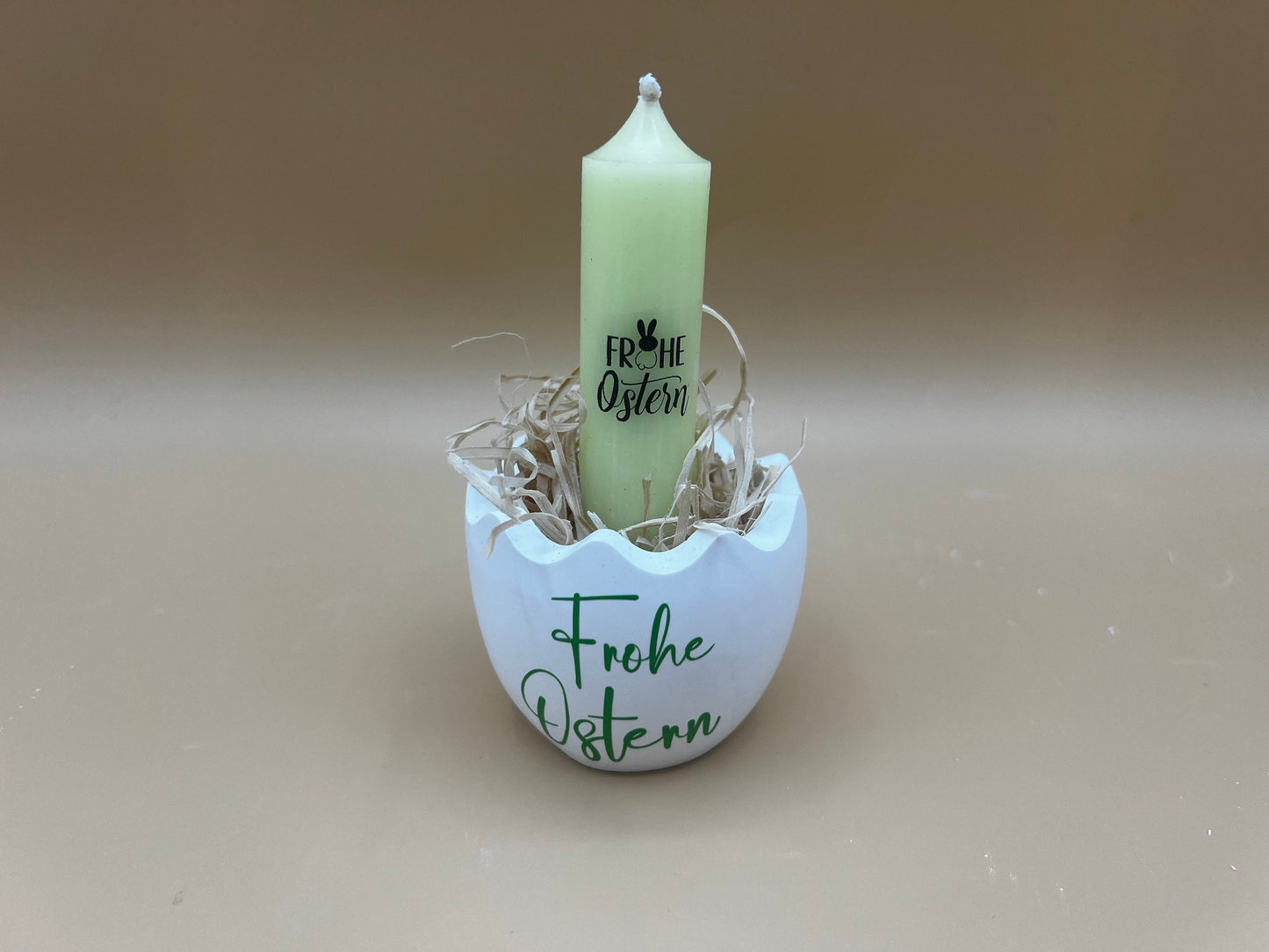 Raysin Kerzenhalter Osterei, Eierschale für Stabkerze, Dekoration Frühling Ostern, Tischdeko, Tischdekoration Osterfest