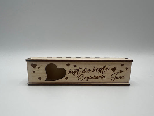 Du bist die beste Erzieherin! Geschenkbox Geschenkverpackung Schokoriegel