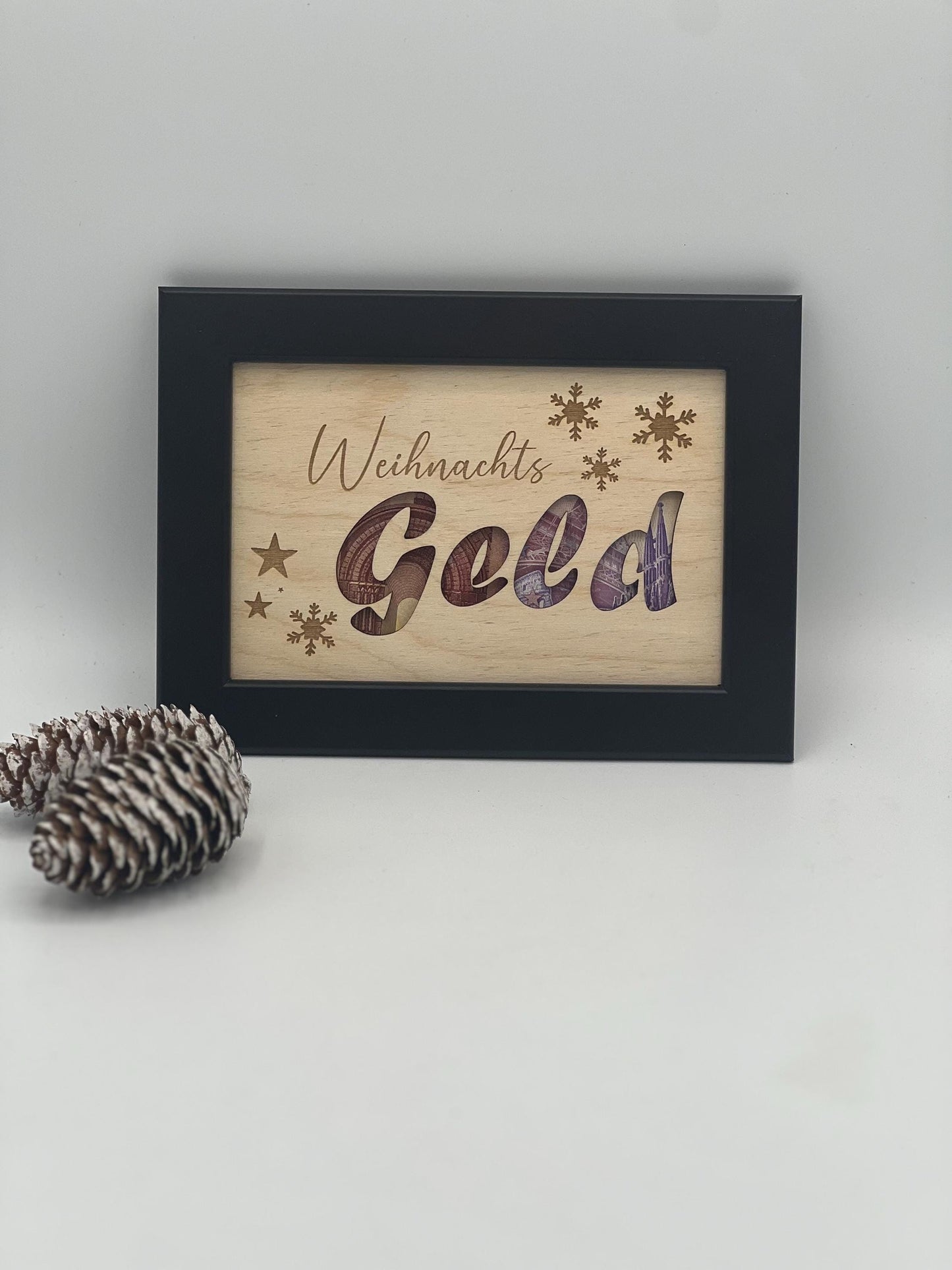 Geldgeschenk Weihnachten / Geschenkverpackung / personalisiert / Tannenbaum/ Schneeflocke / Weihnachtsmann