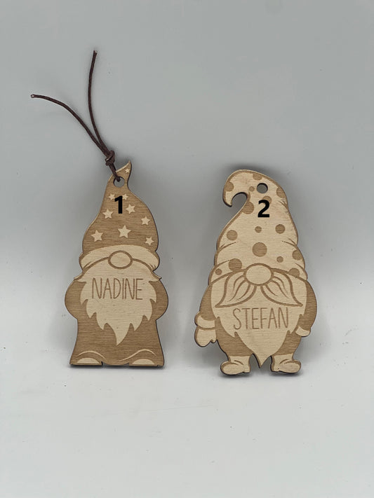 Weihnachtswichtel zum anhängen aus Holz / Personalisierte Wichtel / Geschenkanhänger / Weihnachtsbaum / Weihnachtsgeschenk / Weihnachtsdeko