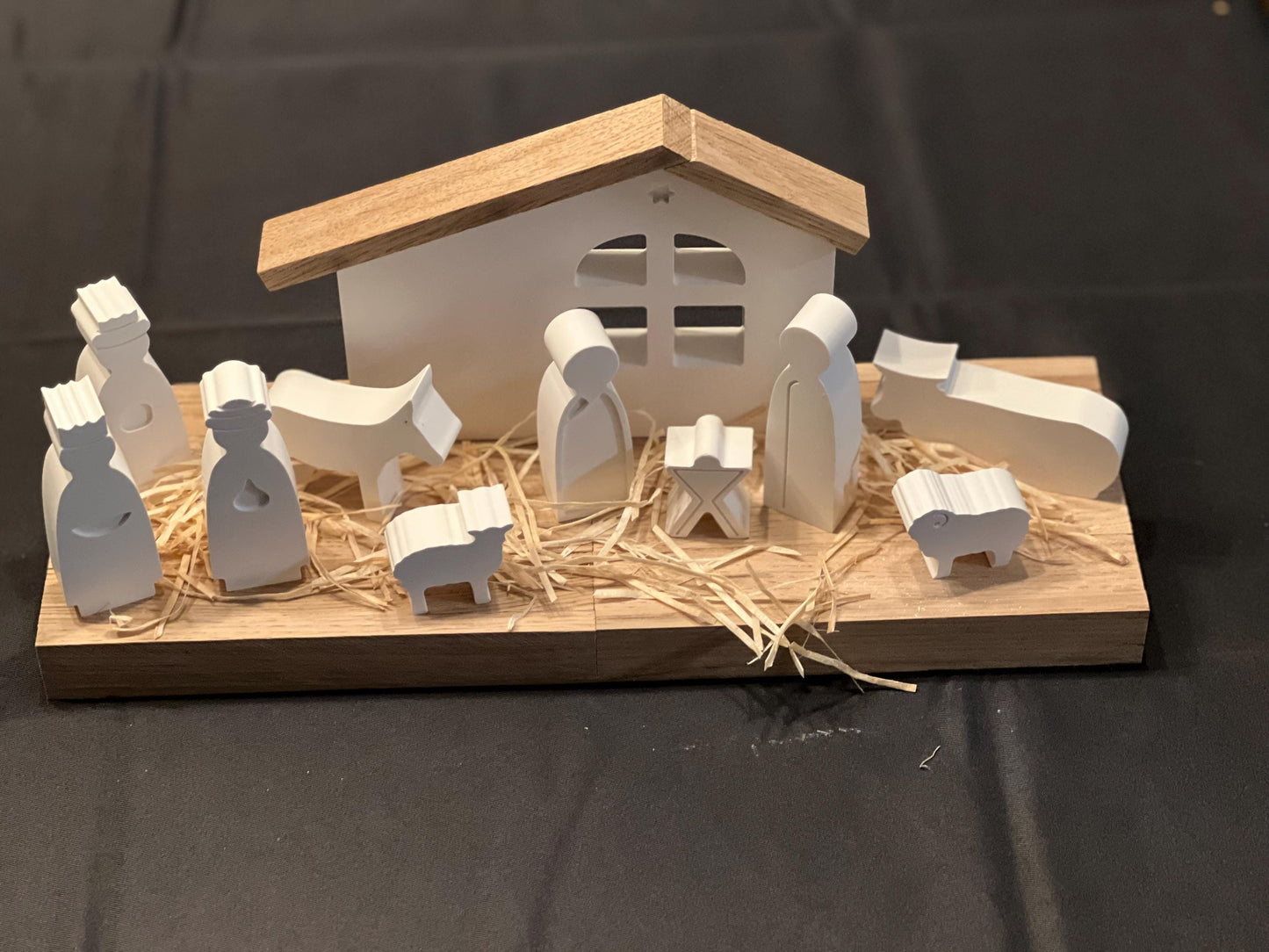 Krippe aus Raysin, 12-teilig, Weihnachtsdeko, Dekoration, Geschenkset, Weihnachtsgeschenk, Vorweihnachtszeit