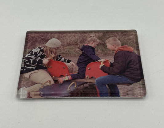 Kühlschrank Magnet aus Glas mit dem Wunschbild deiner Kinder