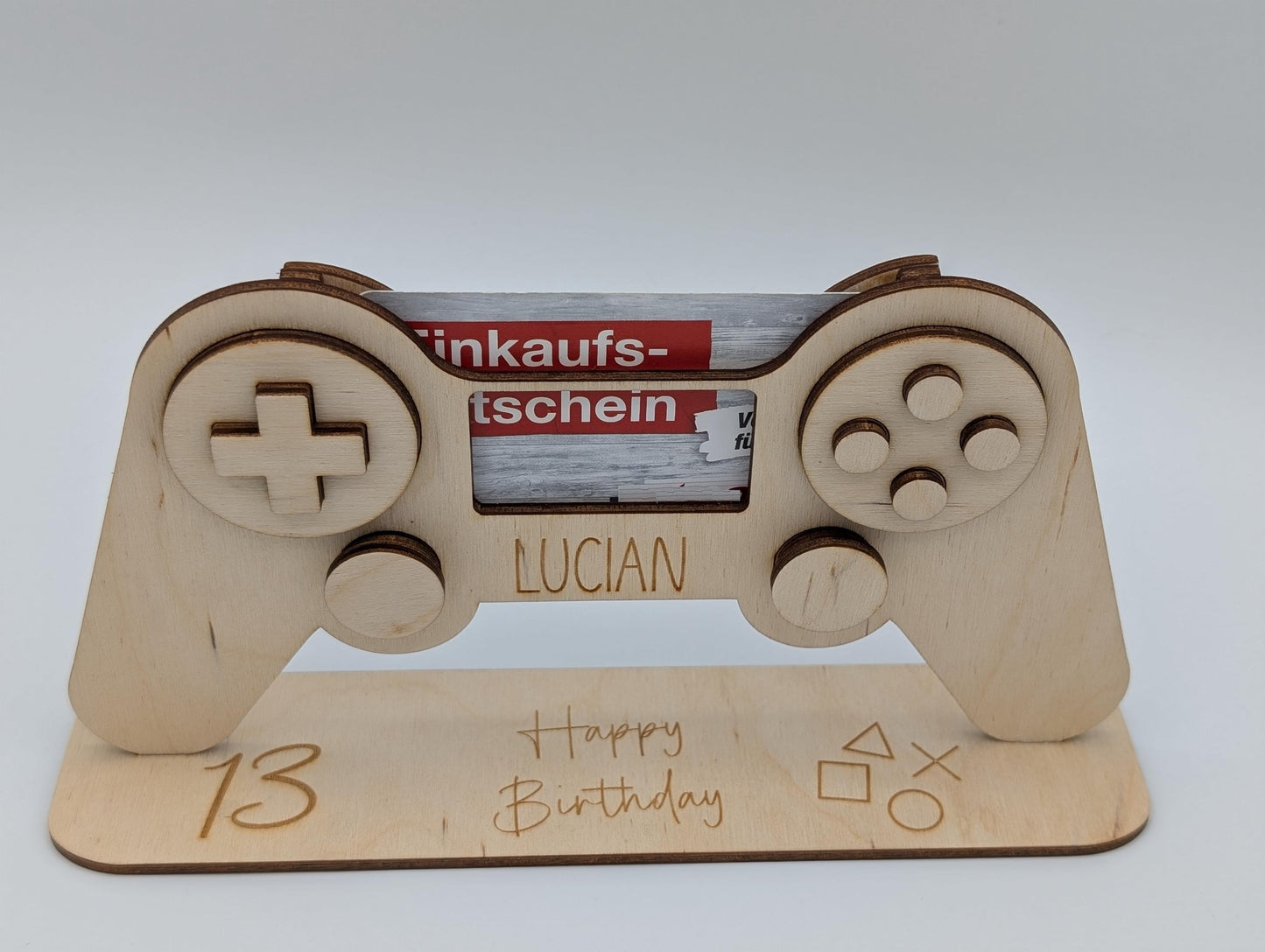 Geldgeschenk Holz für Zocker, Gaming Gutscheinkarte