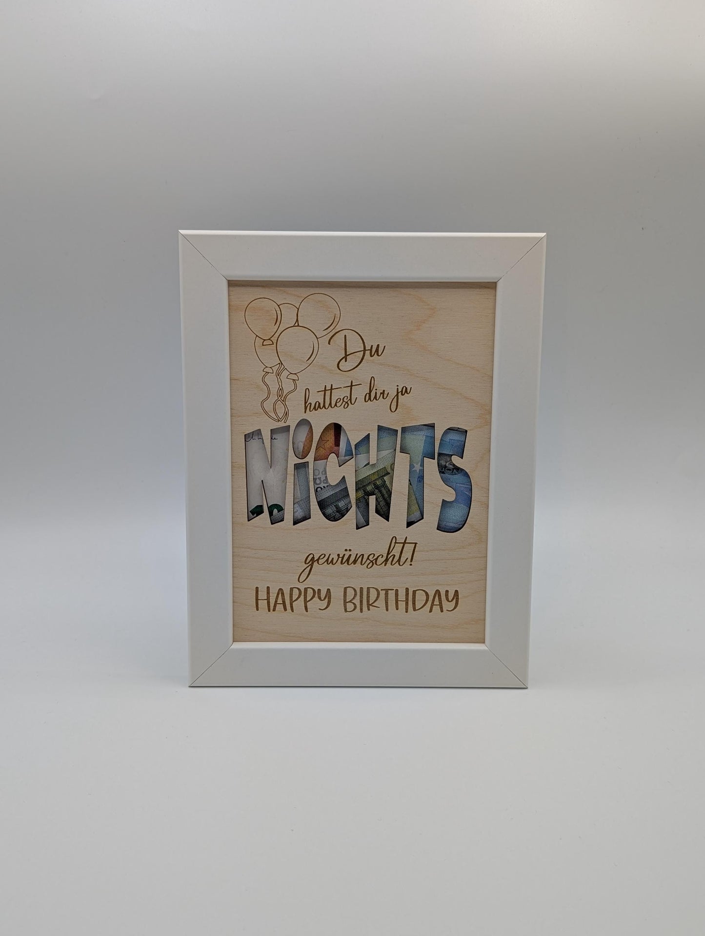 Geldgeschenk zum 30. Geburtstag im Bilderrahmen Nichts für Mann oder Frau, Personalisierte Geschenkidee