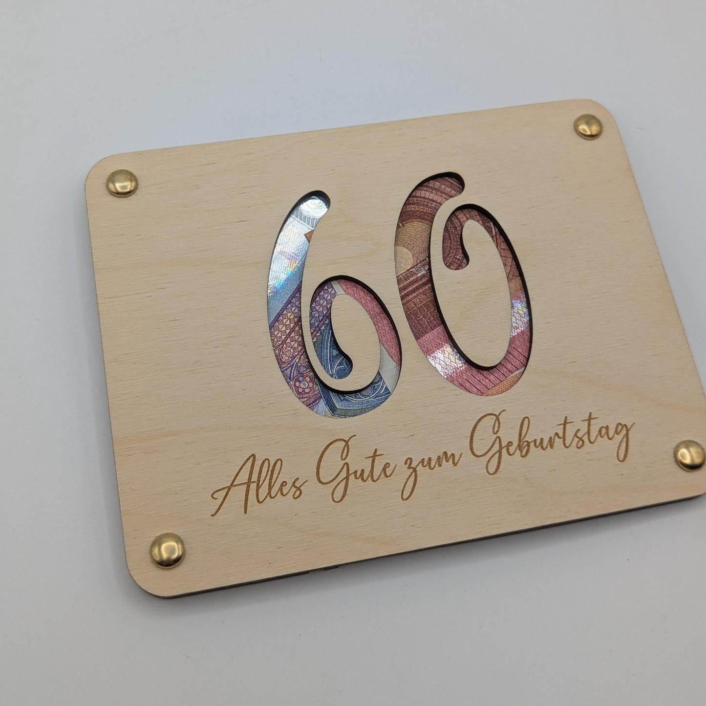 geschenk zum 60. Geburtstag, Geld Geschenk