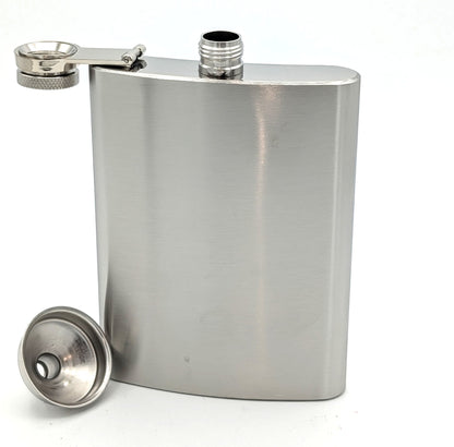 Flasque en acier inoxydable personnalisée avec gravure au choix – Flasque de hanche premium de 240 ml