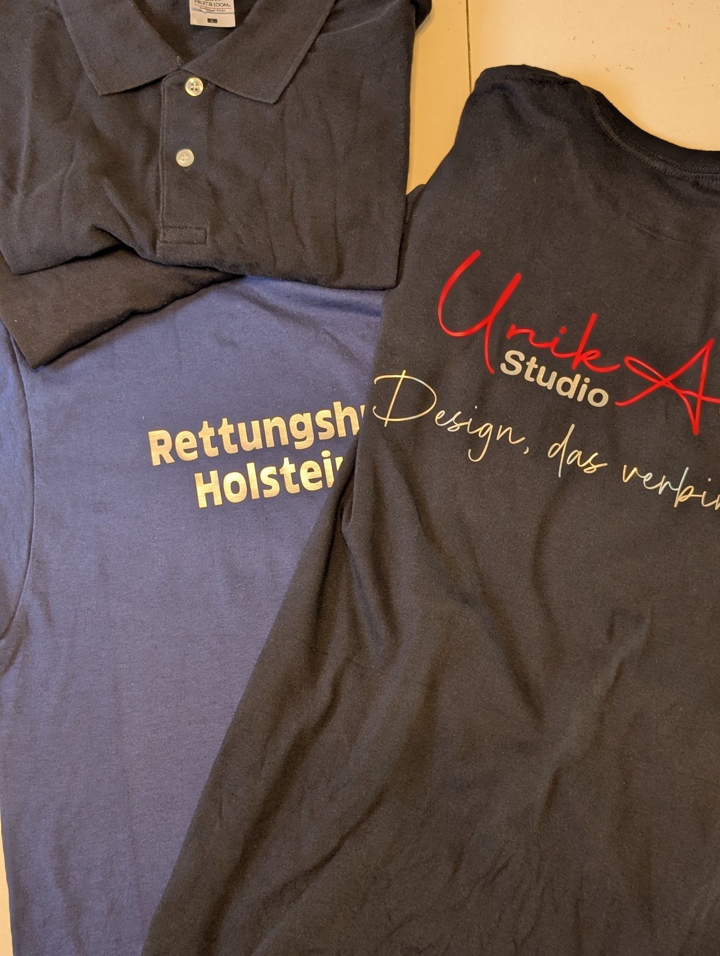 Textildruck Rücken + Brustlogo u. Name