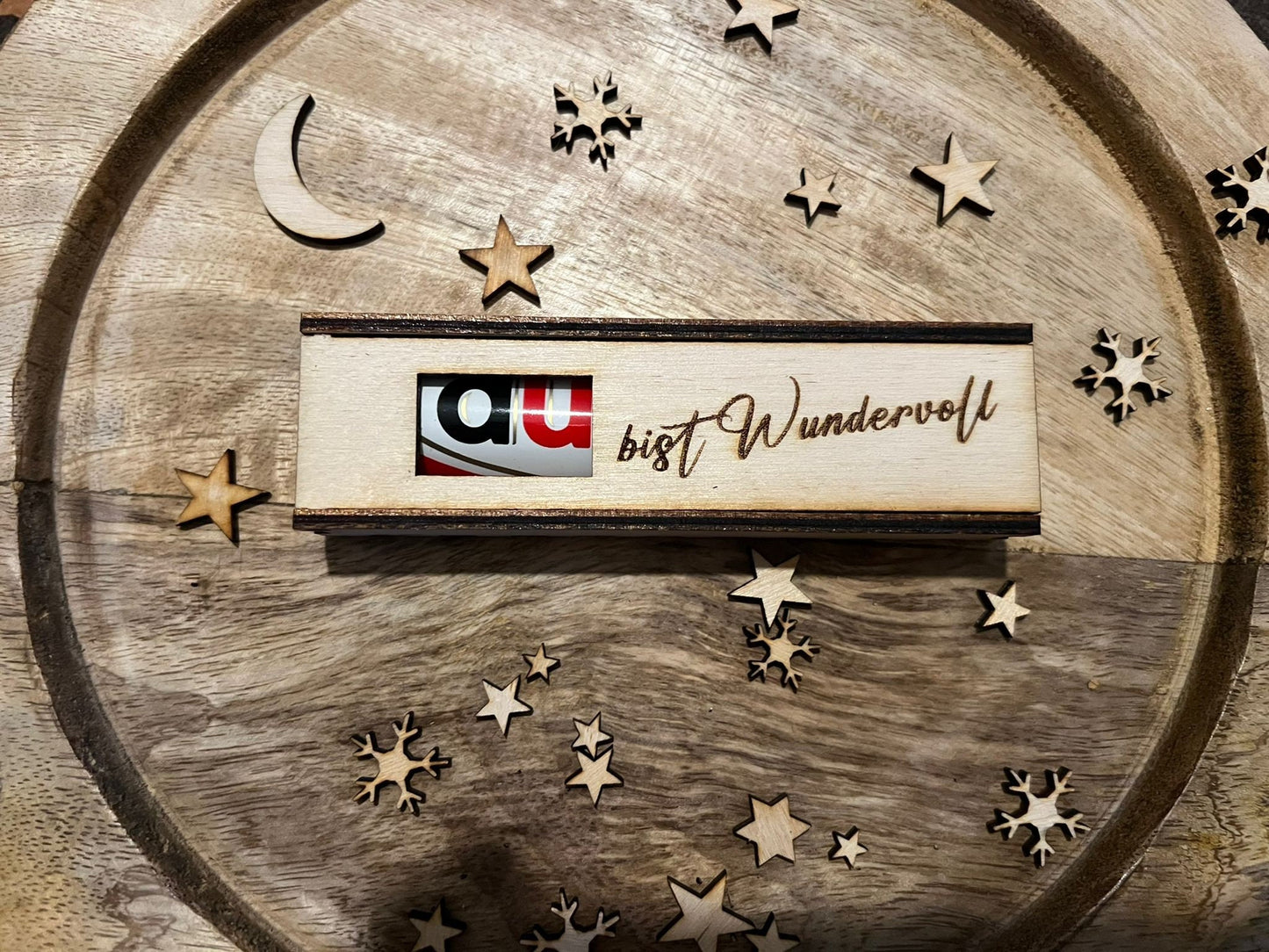 Zur Hochzeit "Du bist die beste Trauzeugin" – Liebevolle Duplobox aus Holz für einen Lieben Menschen