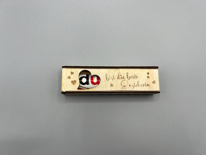 DU & ICH! gravierte Geschenkbox Geschenkverpackung Schokoriegel personalisierbar