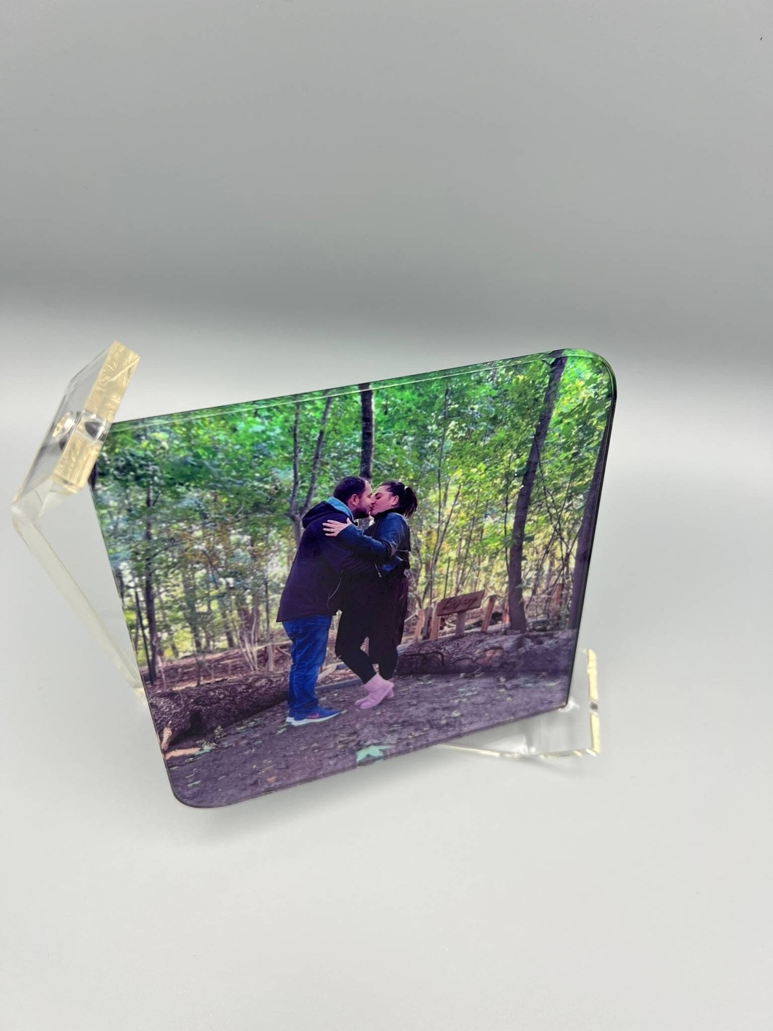 Personalisierter Fotodruck,Glas Bild im Acrylrahmen Personalisierbar, Personalisierter Foto druck auf Glas, Geschenk Geburtstag Valentinstag