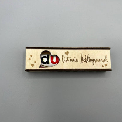 DU wirst PAPA! gravierte Geschenkbox Geschenkverpackung Schokoriegel personalisierbar