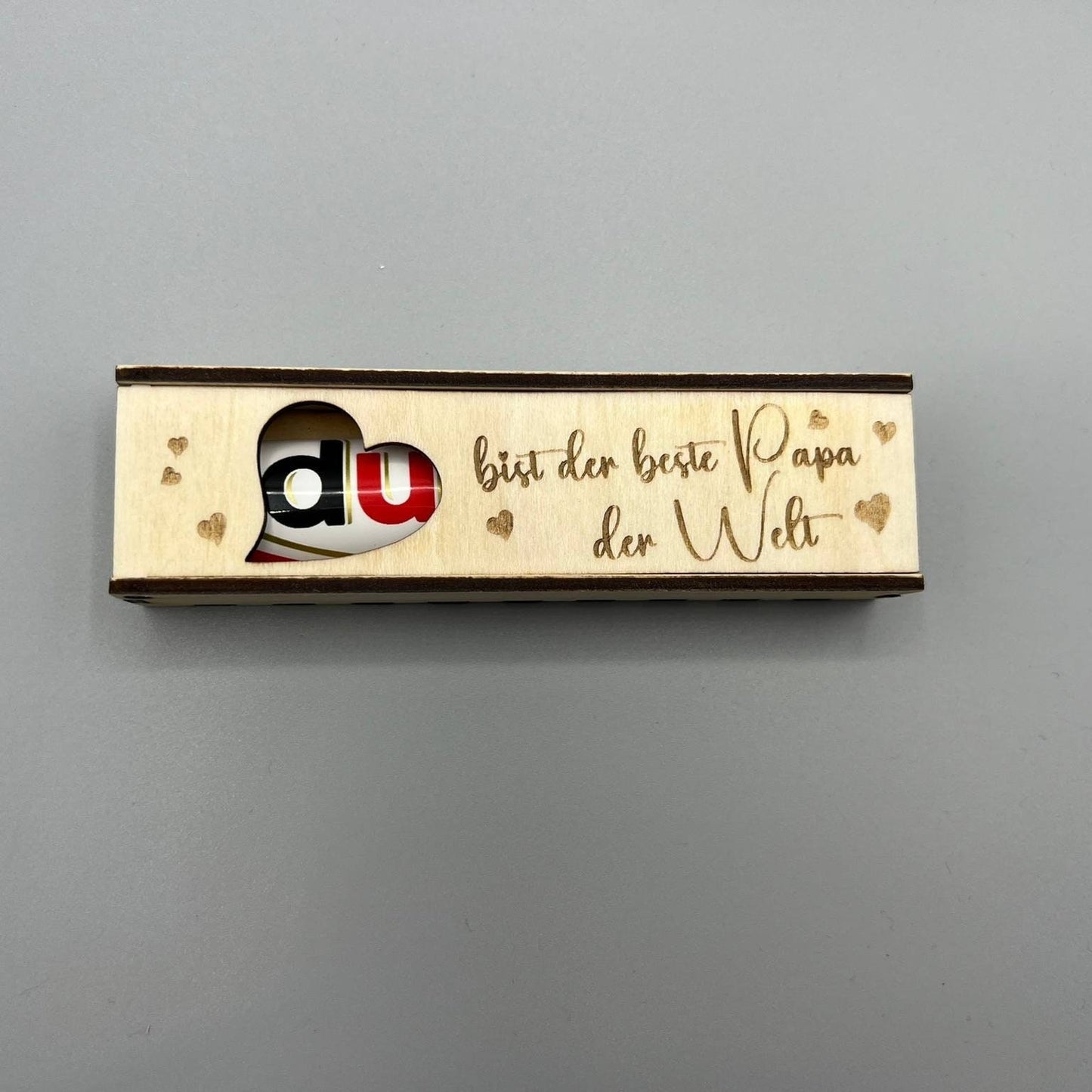 DU bist der beste Papa der Welt! Geschenkbox Geschenkverpackung Schokoriegel PERSONALISIERBAR Hero, Tollster Papa, bester Papa, Super