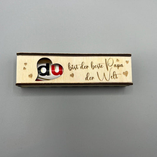 DU bist der beste Papa der Welt! Geschenkbox Geschenkverpackung Schokoriegel PERSONALISIERBAR Hero, Tollster Papa, bester Papa, Super