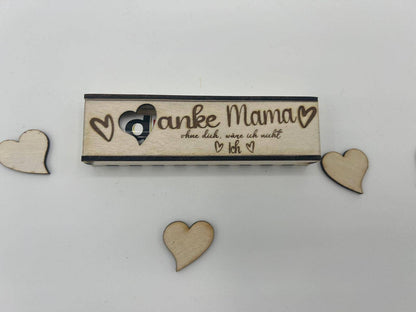 Danke Mama! gravierte Duplo Geschenkbox Geschenkverpackung Schokoriegel personalisierbar
