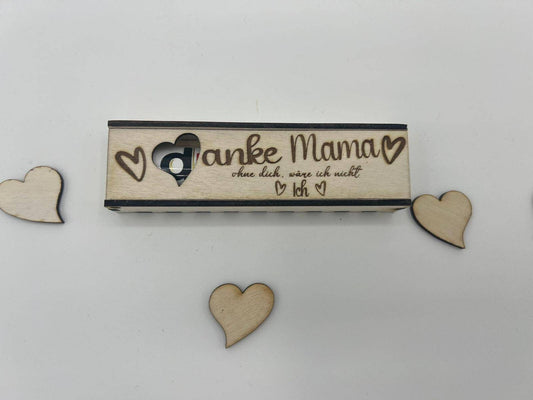 Danke Mama! gravierte Duplo Geschenkbox Geschenkverpackung Schokoriegel personalisierbar