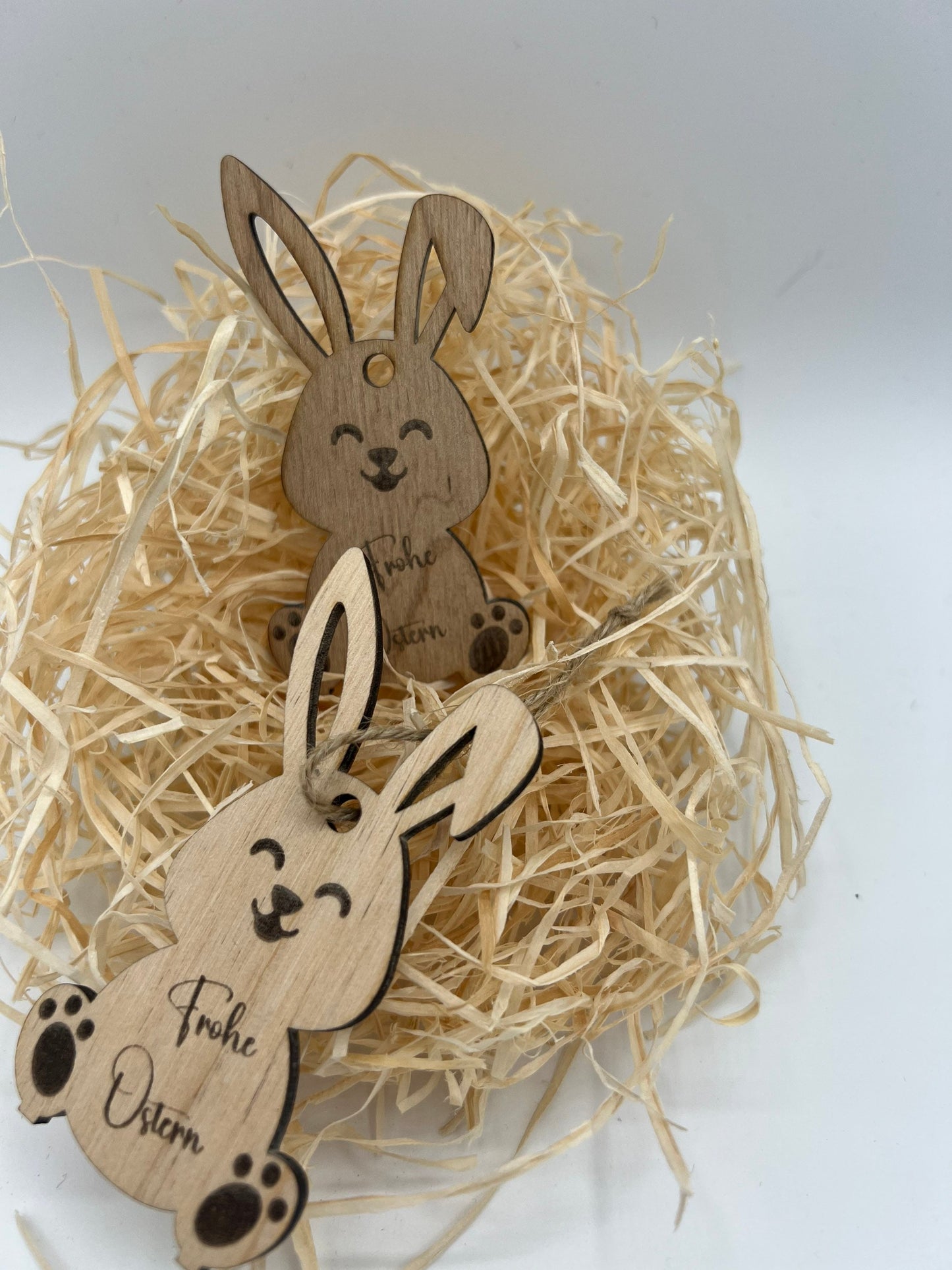 Osteranhänger aus Holz, Frohe Ostern oder auch mit Namen Personalisiert