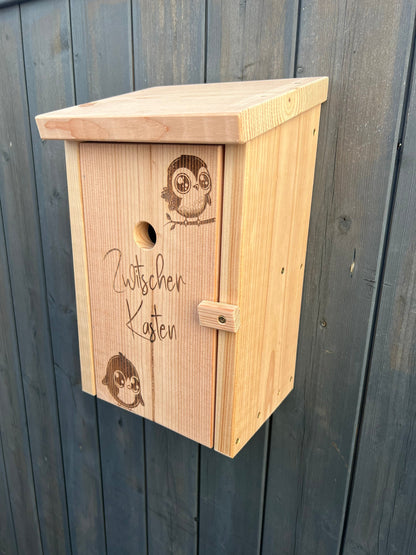 Minibar Vogelhaus aus Lärche, Zwitscherkasten, Nistkasten, Geschenk für ihn, Vatertag, lustiges Geburtstagsgeschenk, Geschenkidee Grillparty