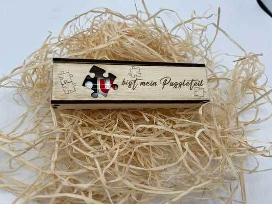 Du bist mein Puzzleteil duplo Geschenkverpackung, geschenkbox holz
