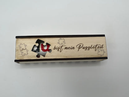 Du bist mein Puzzleteil duplo Geschenkverpackung, geschenkbox holz
