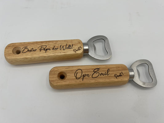 Flaschenöffner personalisiert | mit Wunschgravur | personalisiertes Geschenk vatertag Männertag Opa
