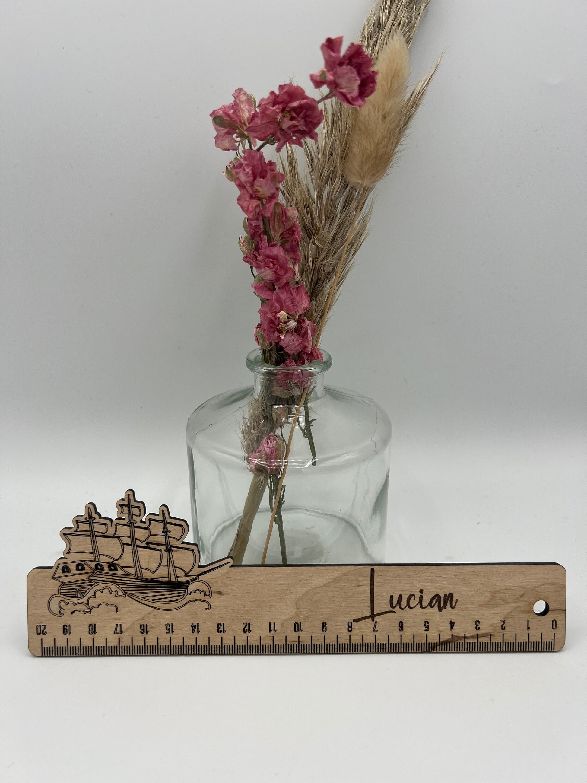 Lineal Personalisiert, Schulkind 2023, Lineal, Messlatte 20cm, Holzlineal, Lineal aus Holz