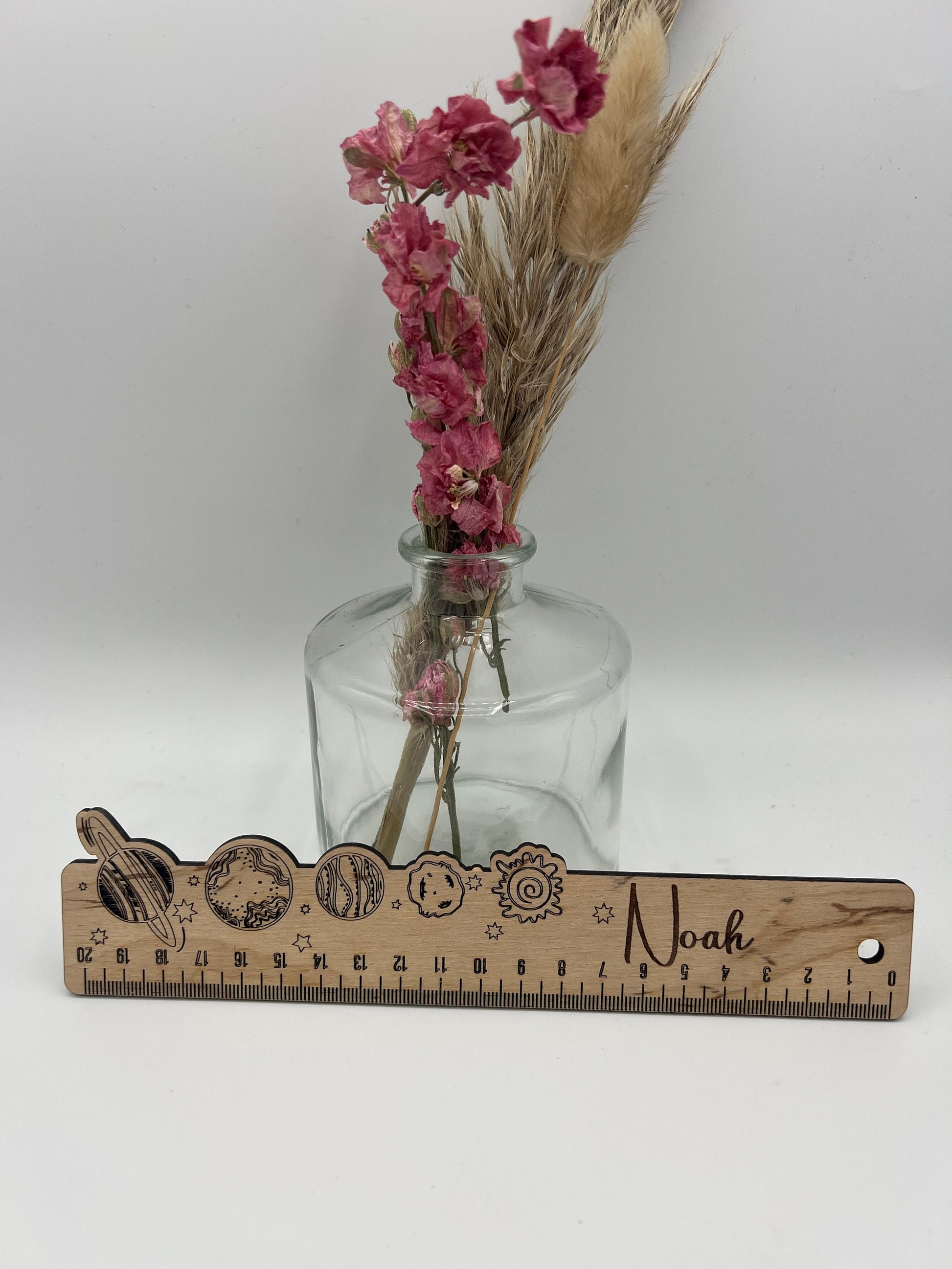 Lineal Personalisiert, Schulkind 2023, Lineal, Messlatte 20cm, Holzlineal, Lineal aus Holz