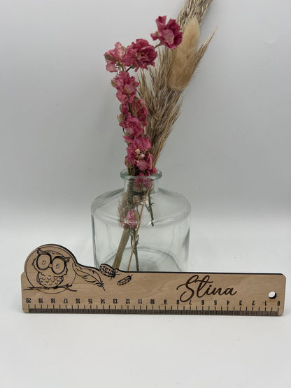 Lineal Personalisiert, Schulkind 2023, Lineal, Messlatte 20cm, Holzlineal, Lineal aus Holz