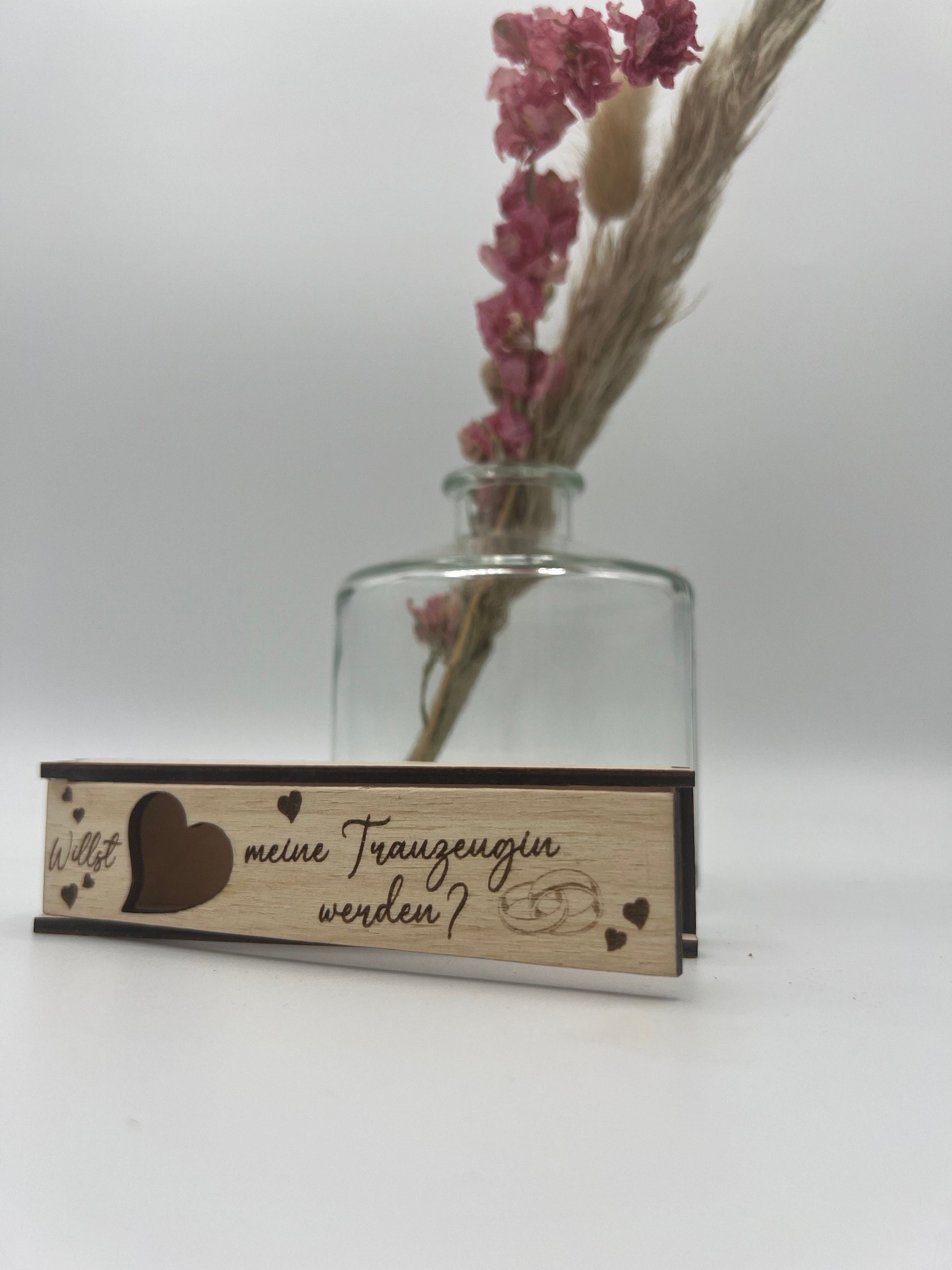 Willst du meine Trauzeugin werden ? gravierte Geschenkbox Geschenkverpackung Schokoriegel personalisierbar