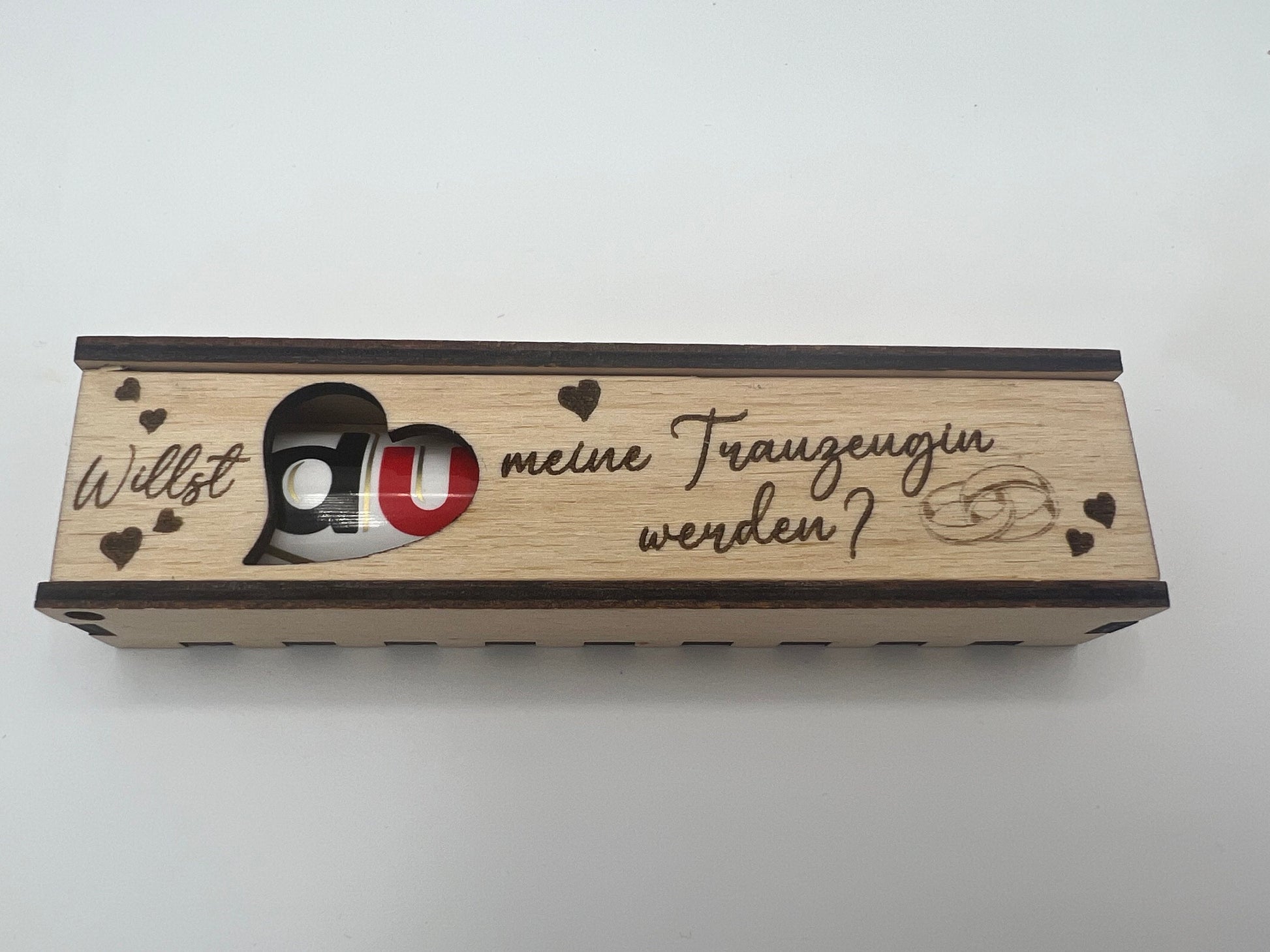 Willst du meine Trauzeugin werden ? gravierte Geschenkbox Geschenkverpackung Schokoriegel personalisierbar