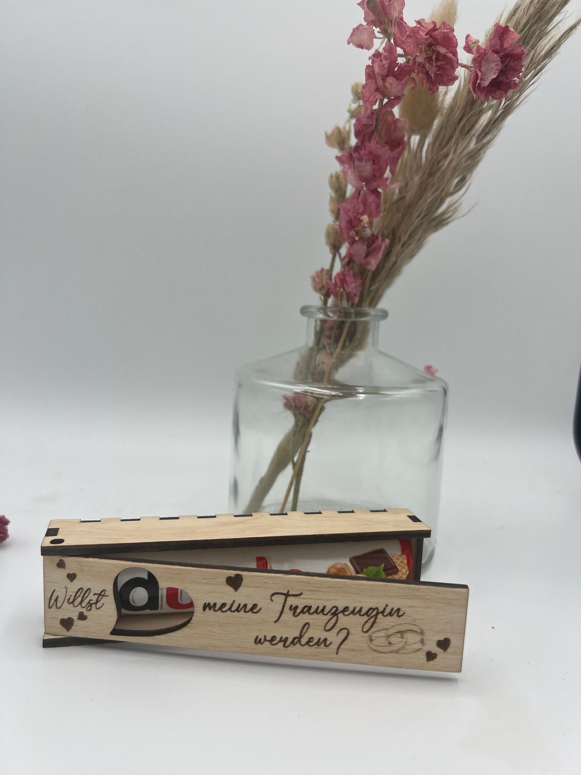 Willst du meine Trauzeugin werden ? gravierte Geschenkbox Geschenkverpackung Schokoriegel personalisierbar