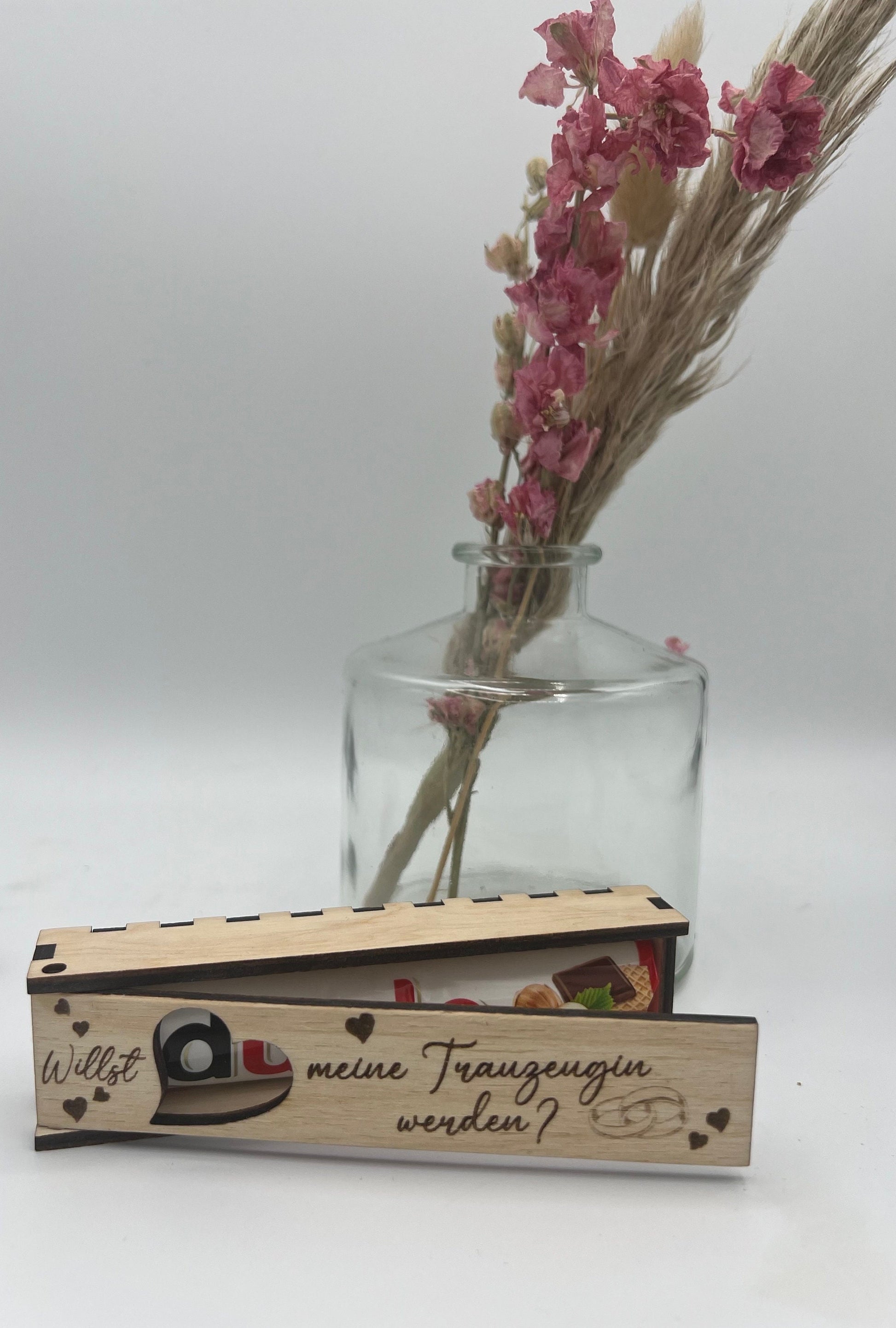 Willst du meine Trauzeugin werden ? gravierte Geschenkbox Geschenkverpackung Schokoriegel personalisierbar