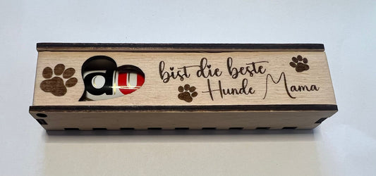 DU bist die beste Hunde Mama! Geschenkbox Geschenkverpackung Schokoriegel personalisierbar