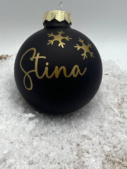 Weihnachtskugel mit Namen,schwarz Personalisiert, Christbaumkugel, Weihnachten, Chrismas, Geschenk, Geschenke, Liebe, Love