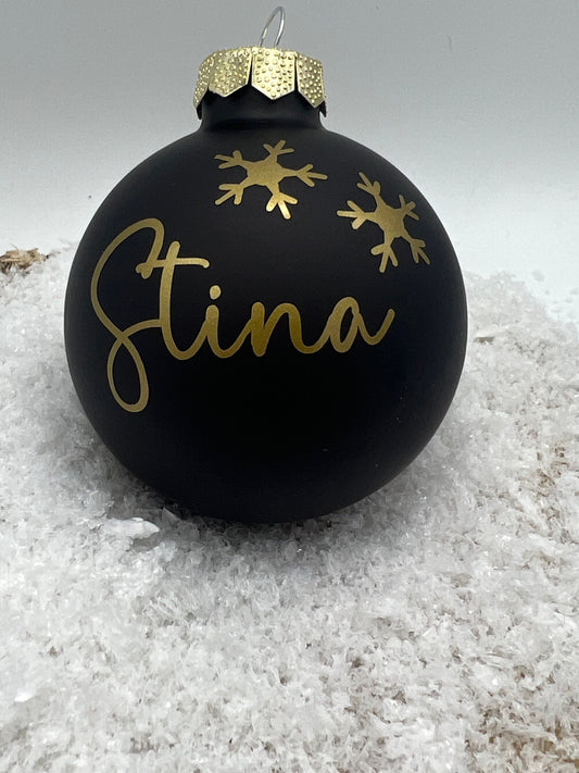Weihnachtskugel mit Namen,schwarz Personalisiert, Christbaumkugel, Weihnachten, Chrismas, Geschenk, Geschenke, Liebe, Love