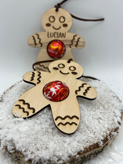 Lebkuchenmann Schokokugel personalisiert I Mitbringsel I Geschenkidee I Weihnachtskugeln personalisiert I Geschenkidee