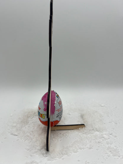 Rentier Aufsteller aus Birken Sperrholz, in die Öffnung passt ein Ü-ei. Eine schöne Geschenkidee für Kinder.
