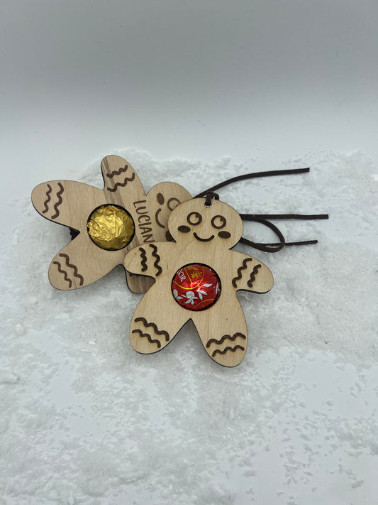 Lebkuchenmann Schokokugel personalisiert I Mitbringsel I Geschenkidee I Weihnachtskugeln personalisiert I Geschenkidee