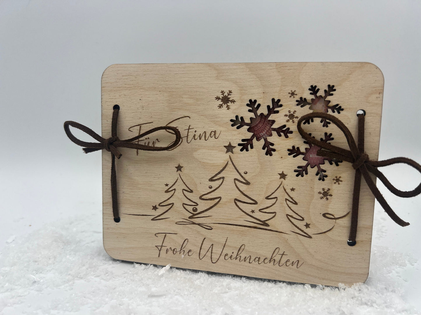 Geldgeschenk. Gutscheinkarte / Weihnachtskarte, Geschenkgutschein personalisierbar