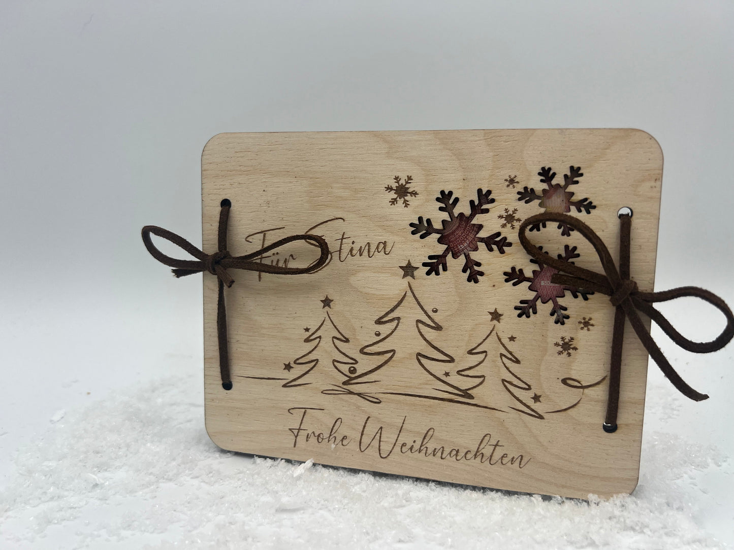 Geldgeschenk. Gutscheinkarte / Weihnachtskarte, Geschenkgutschein personalisierbar
