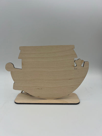 Arche Geldgeschenk zur Taufe, Geburt oder Kindergeburtstag, Arche Noah aus Holz mit süßen Tieren, Kommunion,Konfirmation,kleine Geschenkidee