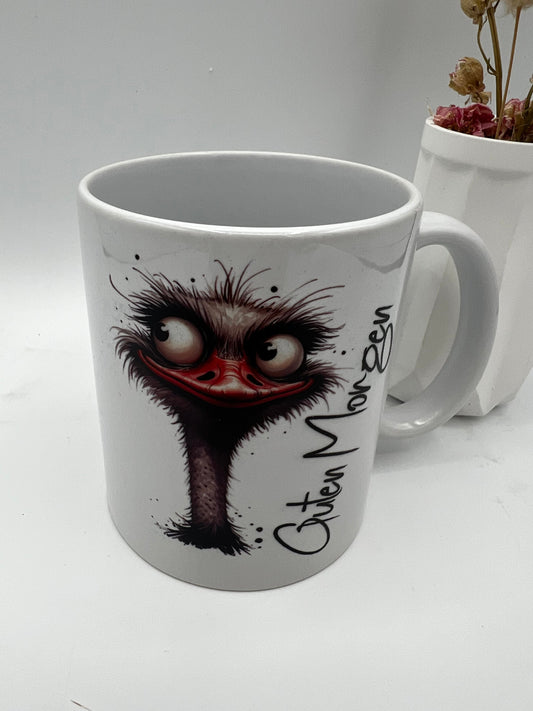 Personalisierbare Keramiktasse , Guten Morgen Tasse, Tasse zum Geburtstag , Geschenk zum Geburtstag ,Morgenmuffel Tasse , Becher Dekoschuppen